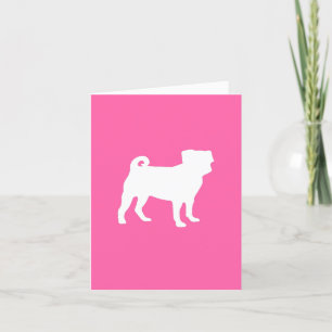 Pug Hund Baby Shower Rosa Puppy Girl Tack Kort