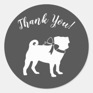 Pug Hund Baby Shower Theme Puppy Gender Neutral Runt Klistermärke