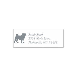 Pug Hund Baby Shower Theme Puppy Gender Neutral Självfärgande Stämpel