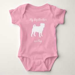 Pug Hund Babykläder Rosa Puppy Girl T Shirt