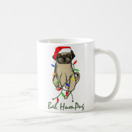 Pug Hund Bah Humpug Funny jul Kaffemugg