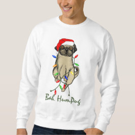 Pug Hund Bah Humpug Funny jul Långärmad Tröja