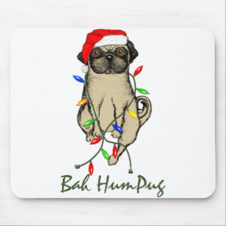 Pug Hund Bah Humpug Funny jul Musmatta