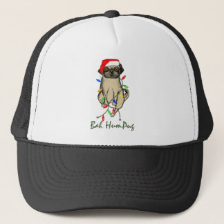 Pug Hund Bah Humpug Funny jul Truckerkeps