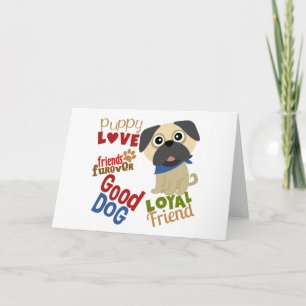 Pug Hund Best Friend Kort