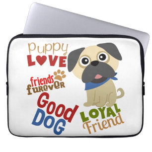 Pug Hund Best Friend Laptop Sleeve