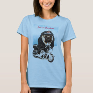 Pug Hund Biker T Shirt