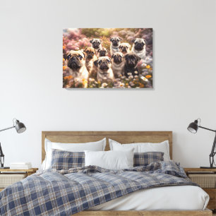 Pug Hund Canvas