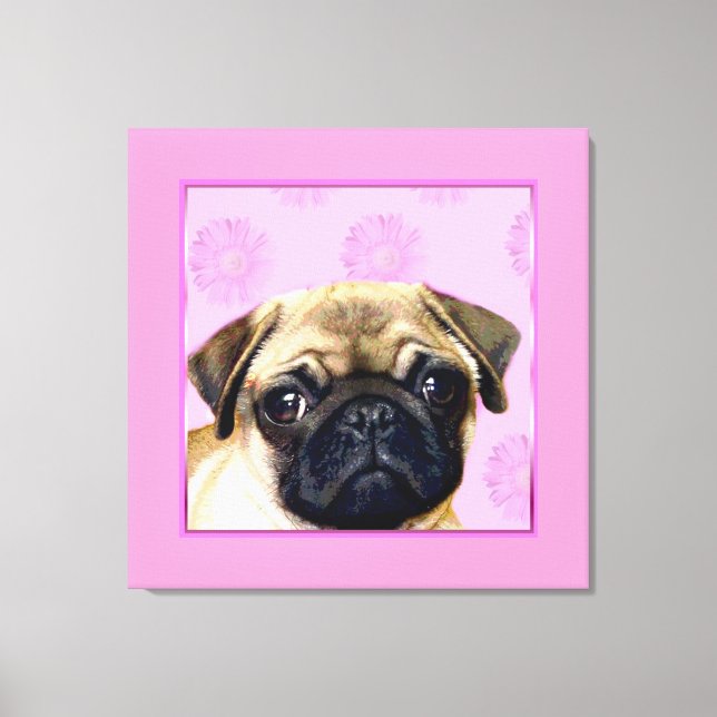 Pug hund canvastryck (Framsida)