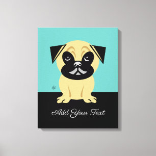 Pug Hund Canvastryck