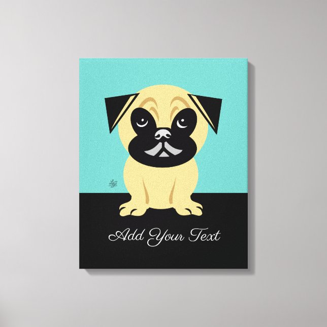 Pug Hund Canvastryck (Framsida)