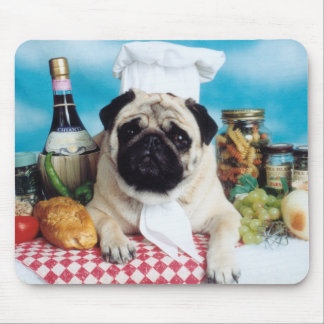 Pug Hund Chef Mousepad Musmatta