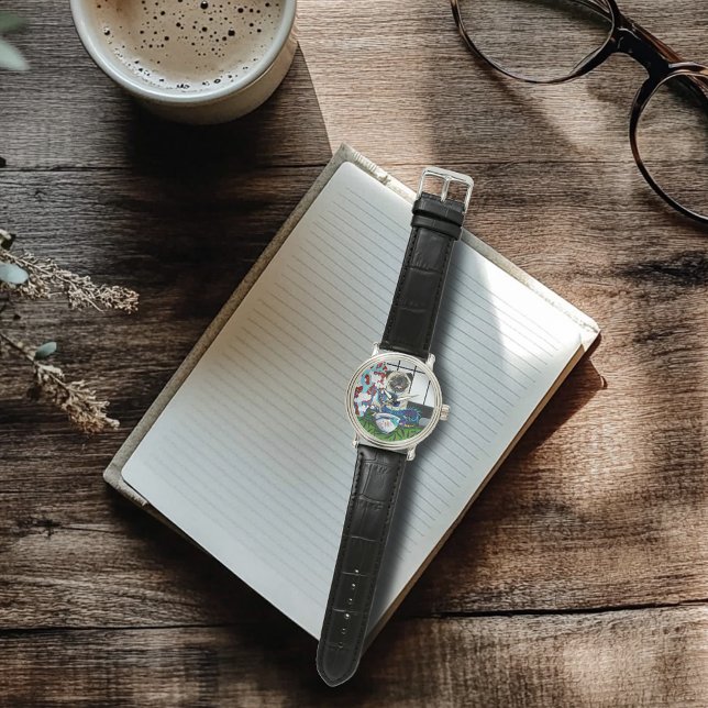 Pug Hund Chinese Dragon Armbandsur (Skapare uppladdad)