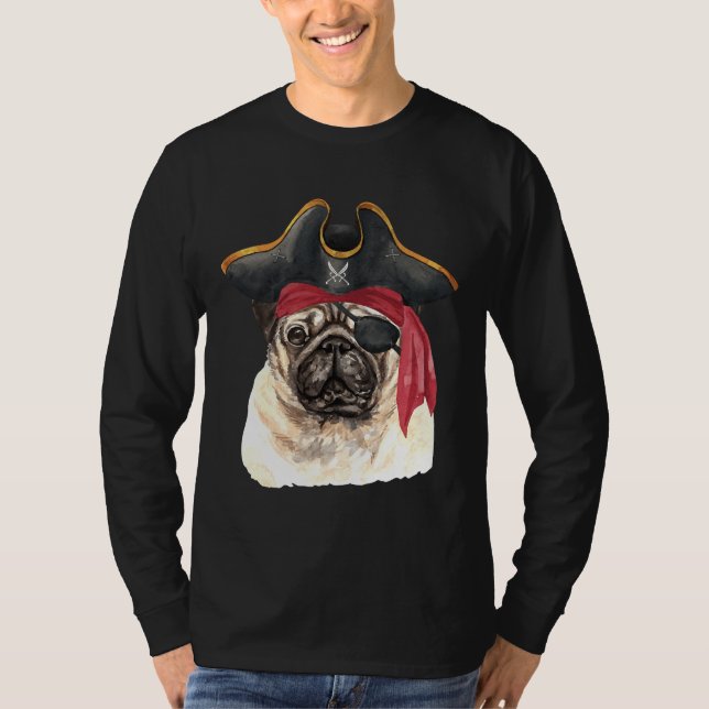Pug Hund Classic T-Shirt 210 (Framsida)