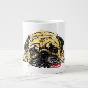 Pug Hund Coffee Mugg Funny Jumbo Mugg