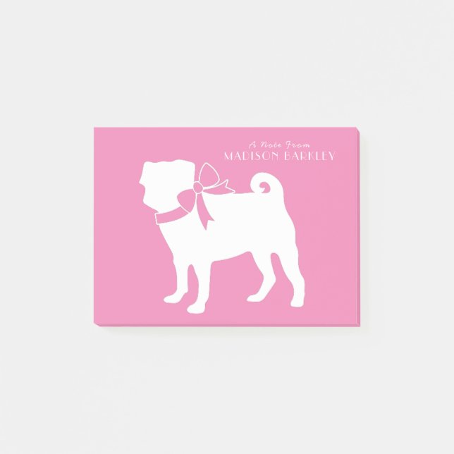 Pug Hund Cute Post-it Block (Framsida)
