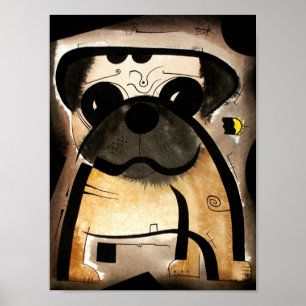 Pug Hund dk_2005aug8n Poster