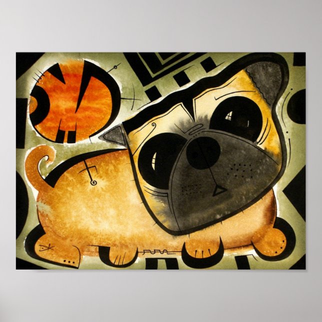 Pug Hund dk_2005aug8o Poster (Framsidan)