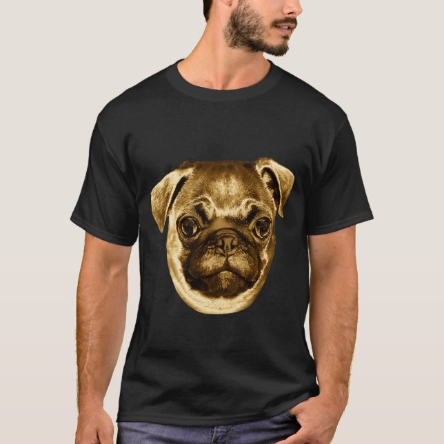Pug Hund Express T Shirt (Framsida)