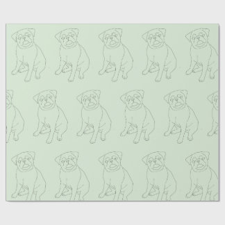 Pug Hund för dekorerad figurering Papper Presentpapper