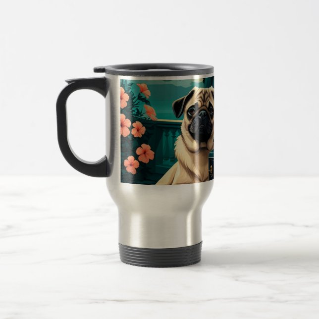 Pug Hund gentleman vintage Resemugg (Vänster)