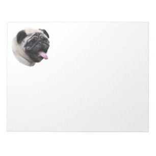 Pug-hund husfoto porträtt anteckningsblock