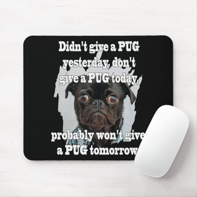 Pug Hund i går i morgon Musmatta (Med mus)