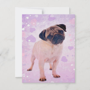 Pug Hund Inbjudningar