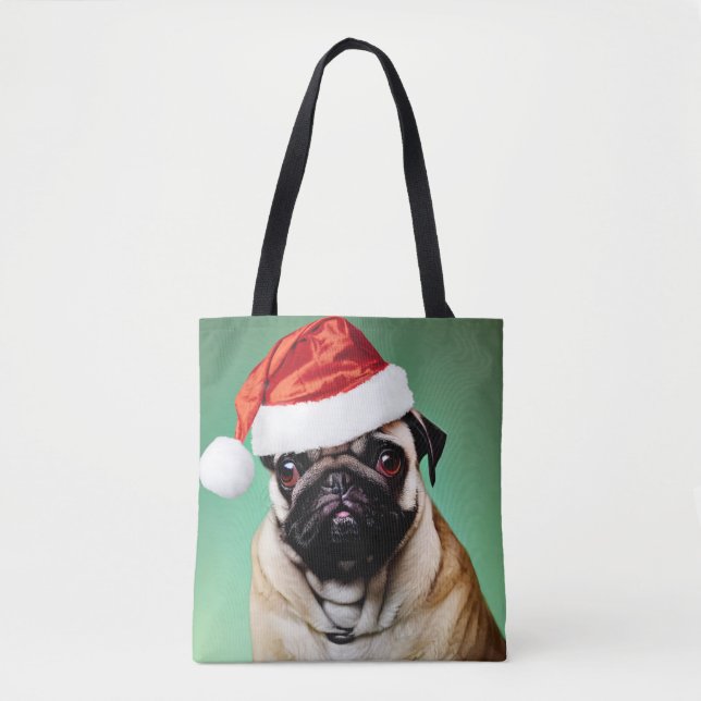 Pug Hund jul Tygkasse (Framsida)