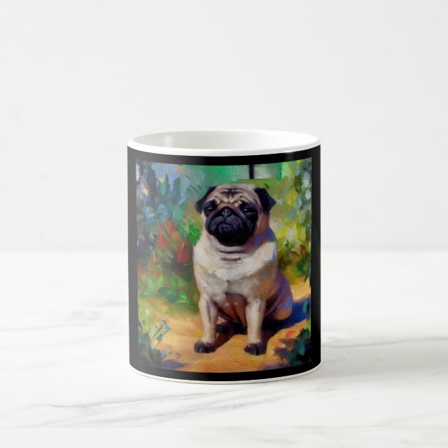 Pug Hund Kaffemugg (Center)