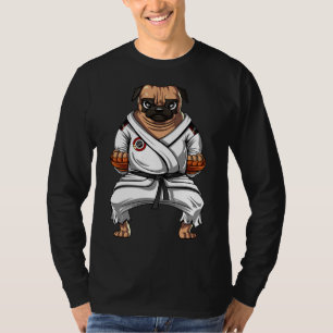 Pug Hund Karate Ninja Martial Arts Pet T Shirt