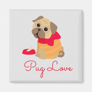 Pug hund Kute puckel, djurälskare Magnet
