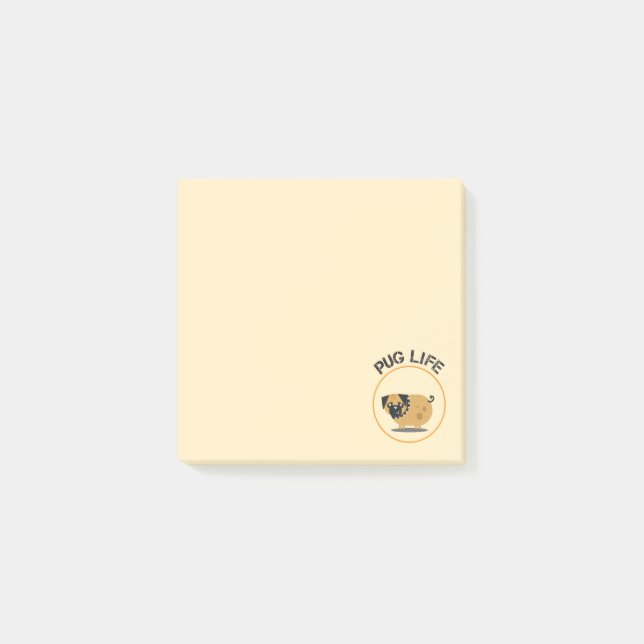 Pug Hund Liv Post-it® Notes Post-it Block (Framsida)