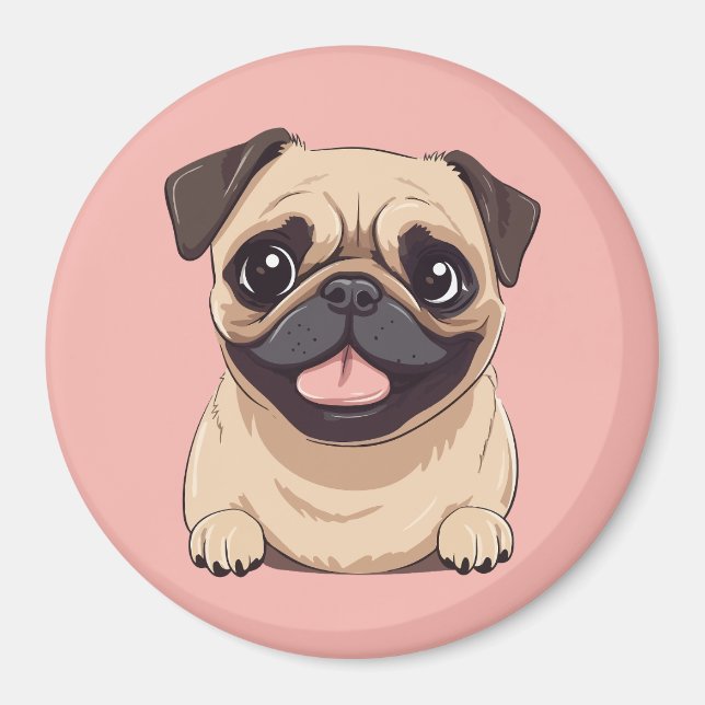 Pug hund magnet (Framsidan)
