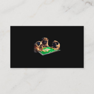 Pug Hund Mahjong Funny med Brev Manar Funny Clot Visitkort