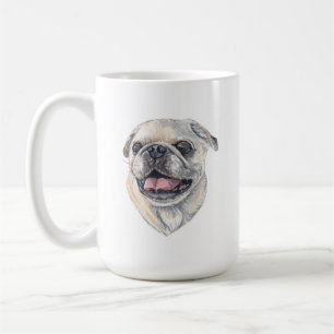 Pug Hund Mugg   15 oz