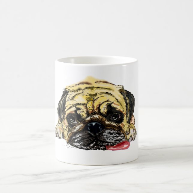 Pug Hund Mugg Funny (Center)