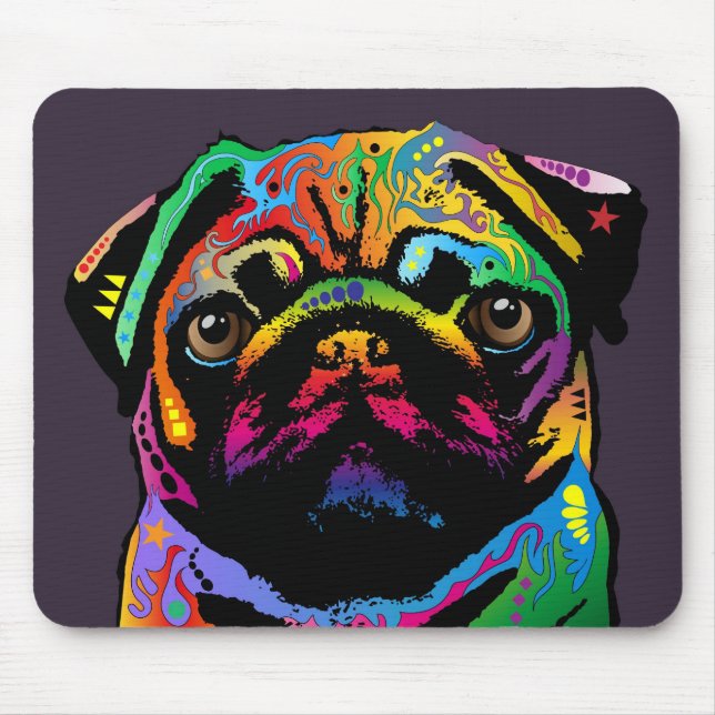Pug Hund Musmatta (Framsidan)