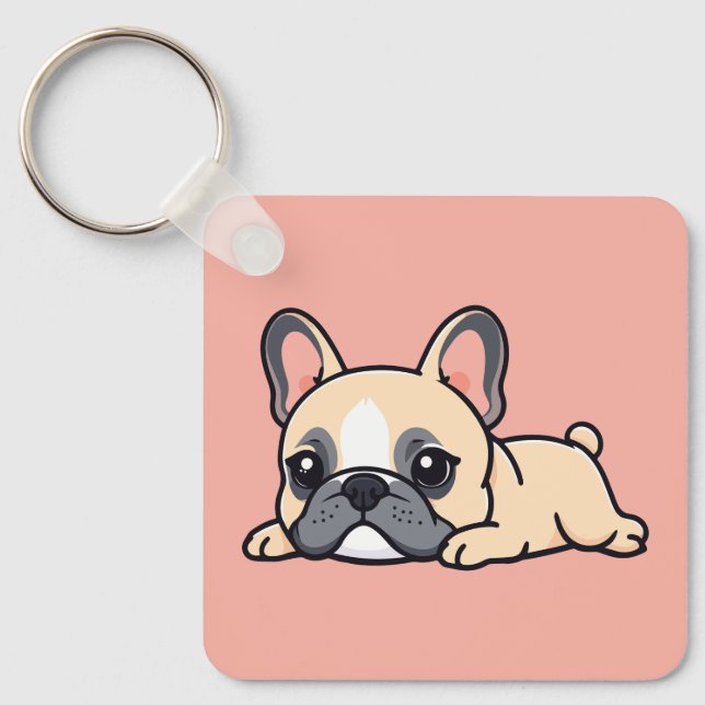 Pug hund nyckelring (Framsida)