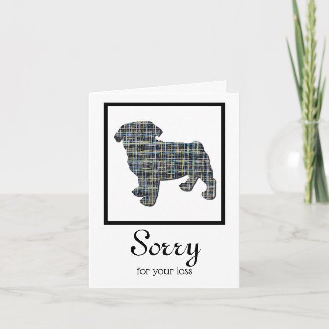 Pug Hund Pet Sympathy Card Kort (Framsida)