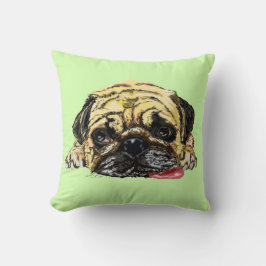 Pug Hund Pillow Kudde