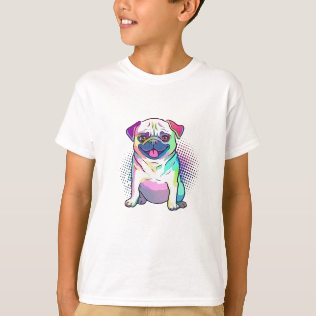 Pug Hund-popup-Fantastisk T Shirt (Framsida)