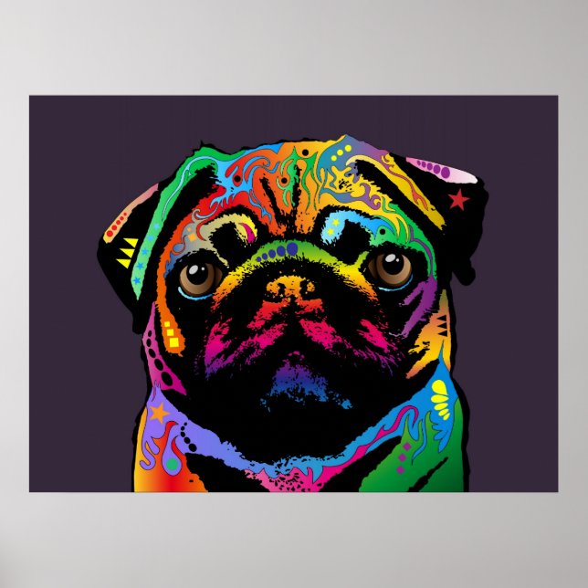 Pug Hund Poster (Framsidan)