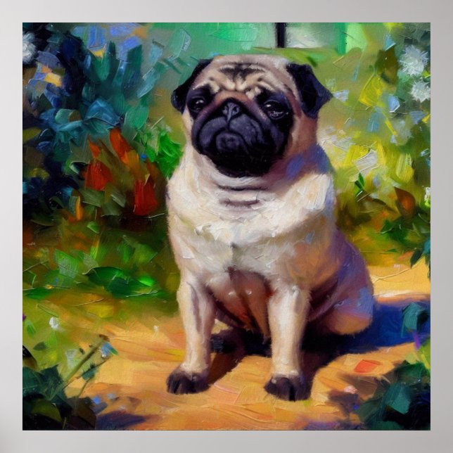 Pug Hund Poster (Framsidan)
