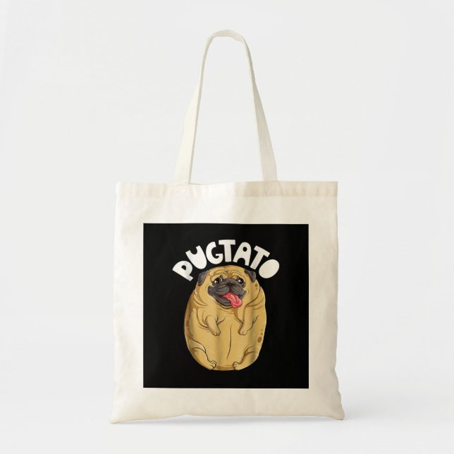 Pug Hund Pugtato Tygkasse (Framsidan)