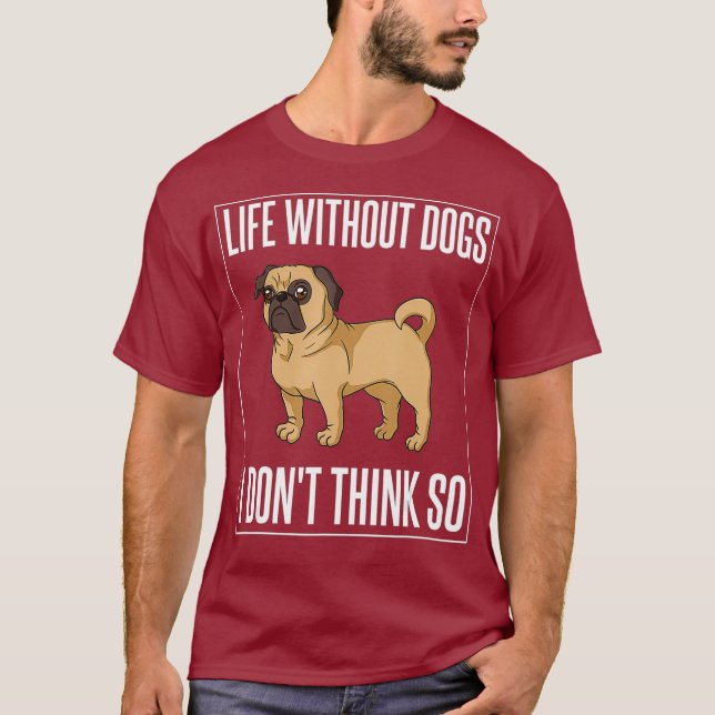 Pug Hund Puppies Owner Älskare T Shirt (Framsida)