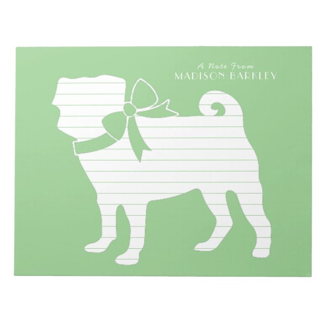Pug Hund Puppy Anteckningsblock (Framsida)