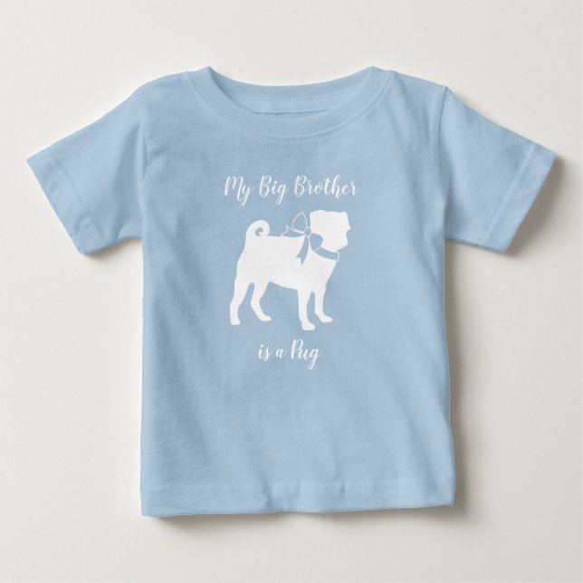 Pug Hund Puppy Baby SHower T Shirt (Framsida)