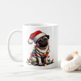Pug Hund Puppy-julen Kaffemugg