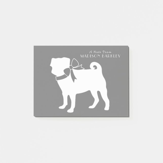Pug Hund Puppy Post-it Notes Block (Framsida)
